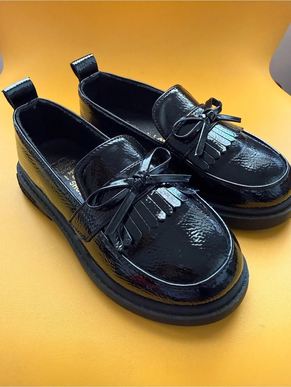 Classic Patent Loafer for Kids - Black